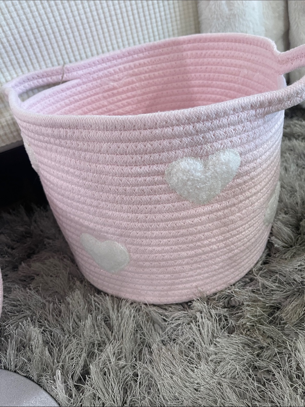 Heart Rope Storage Basket - - Picture 2 of 4